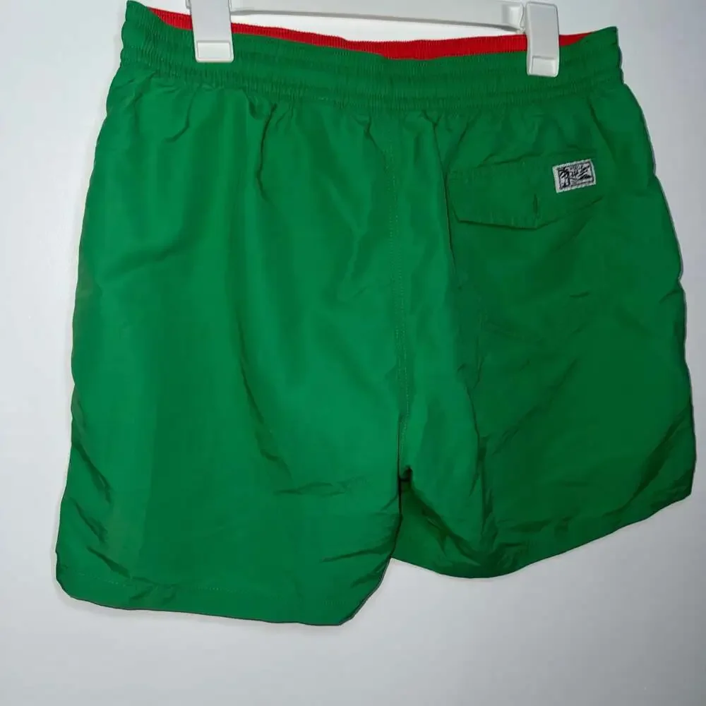 Polo Ralph Lauren Traveler Solid Green Swim Shorts XL Like New